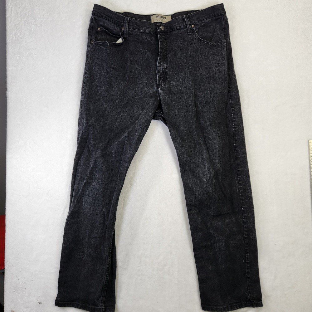 Wrangler Authentics Mens Jeans Dark Wash Straight Leg Size‎ 40x32 ZM200FB